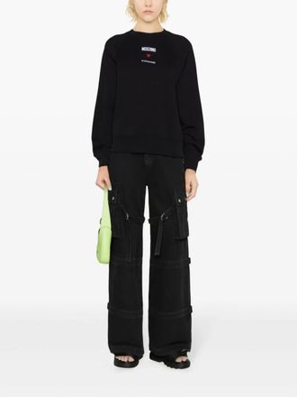 Moschino Zwarte Katoenen Sweatshirt