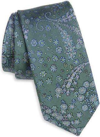 Nordstrom Davari Paisley Silk Tie in Green at Nordstrom
