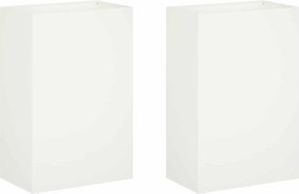vidaXL Macetero De Jard&iacute;n 2 Uds. Blanco 40 X 30 X 75 Cm Vidaxl