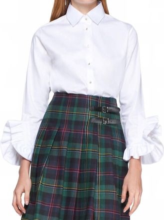 Vilagallo Xl Ruffles Shirt In White