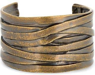 Karine Sultan Layered Ribbon Cuff Bracelet in Brass at Nordstrom Rack