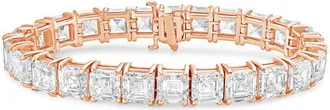 Diana M. Jewels 14kt Rose Gold 15cts Lab Grown Asscher cut Diamond Bracelet