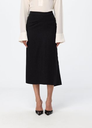 Victoria Beckham Gonna tubino midi in pura lana con chiusura posteriore