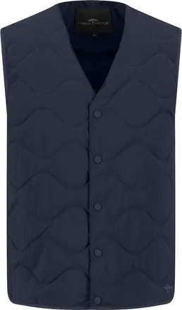 Fynch-Hatton Steppweste FYNCH-HATTON, Herren, Gr. 4XL, schwarz navy, Web, Obermaterial: 100% Polyamid, unifarben, normal h&uuml;ftbedeckend, V-Ausschnitt, Westen Steppw