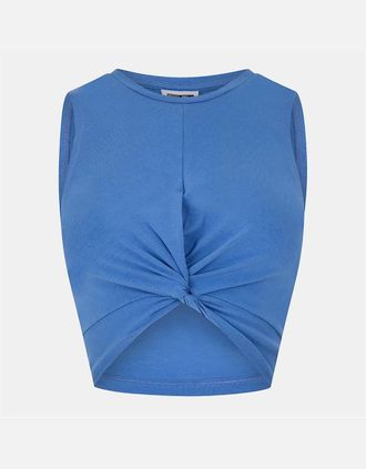 Noisy May Womens Crew Neck Sleeveless Vest Tank - Dutch Blue - Size: 12