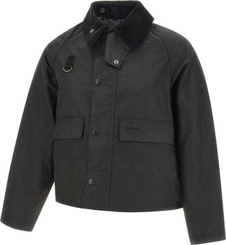 Barbour Spey Slim Waxed Jacket - Heren - Zomerjassen - Zwart - M - Katoen - Jassen