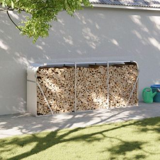 vidaXL Le&ntilde;ero De Acero Galvanizado Plateado 234x45x100 Cm Vidaxl