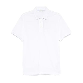 Etro Logo Poloshirt - Heren - Tops - Wit - Maat: M Zijde