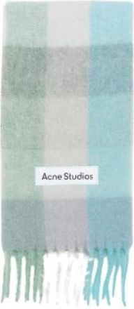 Acne Studios Geruite sjaal met geborduurd logo - Dames - Wintersjaals - Veelkleurig - ONE Size - Accessoires