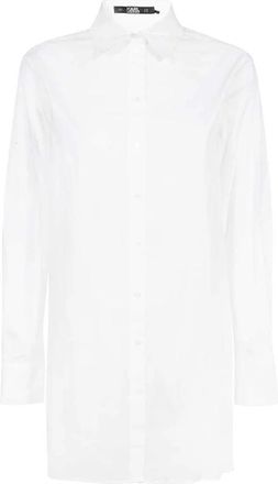 Karl Lagerfeld Blouses & Shirts - Dames - Overhemden - Wit - M - Katoen - Overhemden