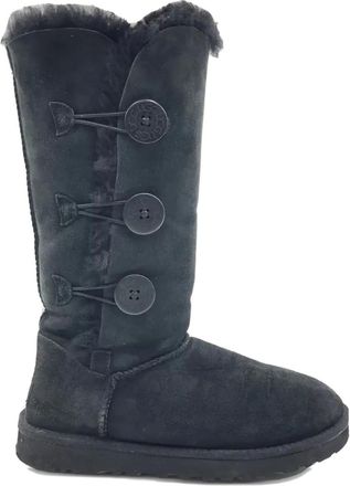 UGG Bailey Button Triplet boots - women - Sheepskin/Rubber/Wool - 5 - Black