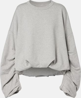Dries Van Noten Draped cotton jersey sweatshirt