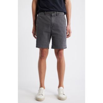 AG - Adriano Goldschmied Archie Stretch Twill Trouser Shorts in Sulfur Antique Black at Nordstrom, Size 33