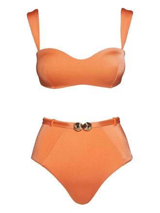 Noire Swimwear Bikini met schelpbedel - Oranje
