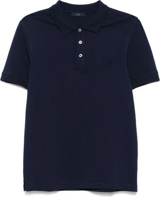 Fay Polo in piqué - Blu
