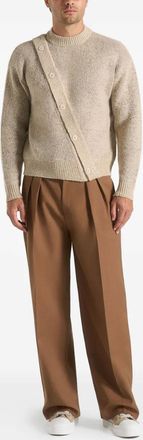 Mani&egrave;re De Voir Theo asymmetric sweater - Neutrals