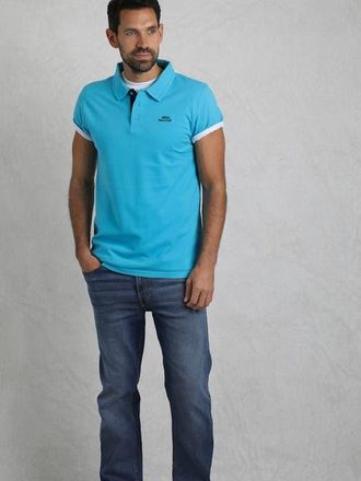 Weird Fish Miles Pique Polo in Oceano at Nordstrom, Size Xxx-Large