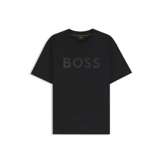 BOSS Cotton T-shirt with tonal logo