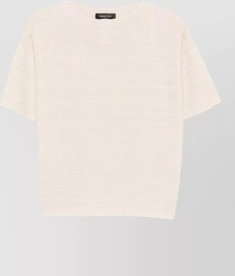 Fabiana Filippi short-sleeve round-neck knitted top