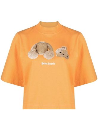 Palm Angels T-shirt met teddybeerprint - Oranje