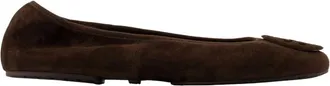 Tory Burch Schoenen, Dames, Bruin, 36 EU, Leer, Reva Travel Ballerinas
