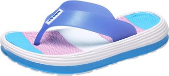 Generic Flip Flops Womens with Footbed, Slippers for Women with Rubber Sole, Thick Sole, Non-Slip Beach Shoes, Rainbow Slippers, Thick Slippers with Heel, Ope