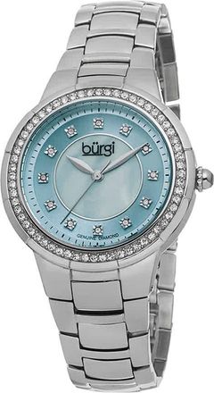 Bürgi Blue Mother of Pearl Diamond Dial Ladies Watch BUR093BU