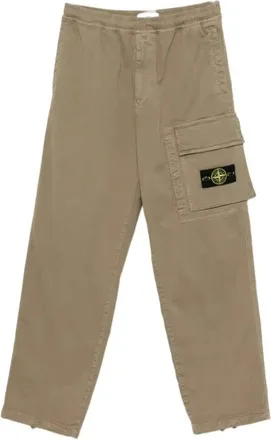 Stone Island Broeken, Heren, Groen, W36, Katoen, Pantalone Loose