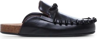 J.W.Anderson Sandalen met Strik - Dames - Slip ons - Zwart - 37 EU - Leer - Schoenen