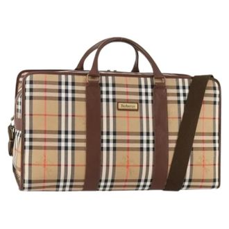 Burberry Pre-owned Weekend Bags, female, Beige, Size: ONE SIZE Pre-owned Vintage Boston Bag