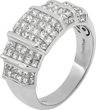 Bony Levy 18K White Gold Pave Diamond Wide Band Ring - 0.25 ctw in 18Kwg at Nordstrom Rack, Size 7