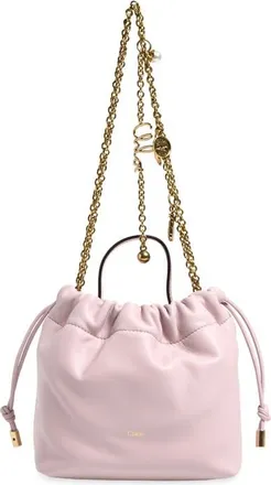 Chlo&eacute; Mini Icons Leather Shoulder Bag in Light Lilac at Nordstrom