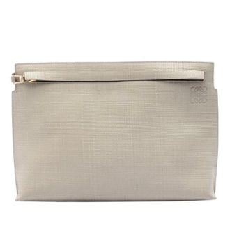 Loewe Pre-owned Clutches, female, Beige, Size: ONE SIZE Pre-owned Embossed Leather Clutch