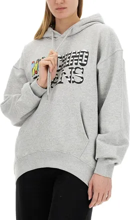 Moschino Logo Oversize Sweatshirt - Gray