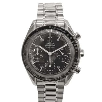 Omega Pre-owned Stainless Steel watches - Heren - Pre-owned - Zwart - Maat: ONE Size