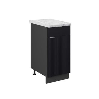 Vicco Mueble Bajo De Cocina Fame-line, Rayas Negras, 40 Cm, Et M&aacute;rmol