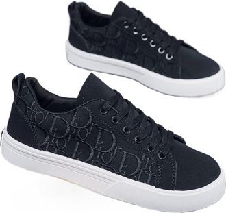 Generic Mens Versatile Breathable Casual Fashion Trend Sports Shoes, All Black, 7.5-11.5