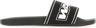 Alexander Wang Webbing Pool Slide - Dames - Sandalen - Zwart - 37 EU - Polyester - Schoenen