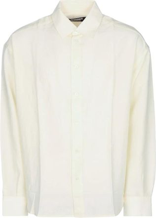 Jacquemus La Chemise Losange - Heren - Casual Overhemden - Wit - L - Katoen - Overhemden