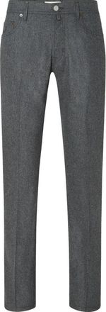 Jacob Cohen Slim-fit Pantalon - Heren - Slim Fit Broeken - Grijs - W33 - Wol - Broeken