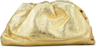 Bottega Veneta gathered pouch clutch - women - Leather - One Size - Gold