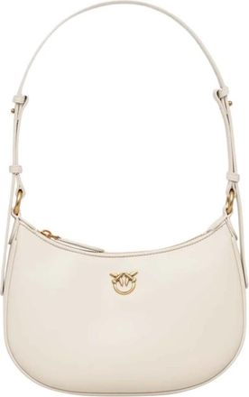 Pinko Hobo Bag - Dames - Schoudertassen - Wit - ONE Size - Leer - Tassen
