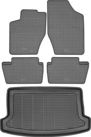 OEM Juego De Alfombrillas De Goma Para Peugeot 307 Kombi (2001-2011) + Alfombrilla Para El Maletero