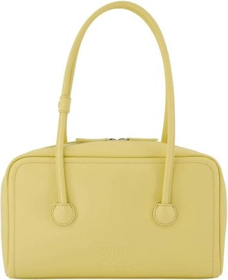 Marge Sherwood Soft Boston Schoudertas - Dames - Schoudertassen - Geel - ONE Size - Leer - Tassen