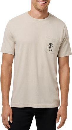 Travis Mathew Vineyard Tour Embroidered Pocket T-Shirt in Island Fossil at Nordstrom, Size Xx-Large