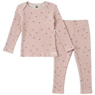 Fragile Girl Allover Cherry Print Two Piece Long Sleeve Top and Matching Pants Set in Pink at Nordstrom, Size 18M