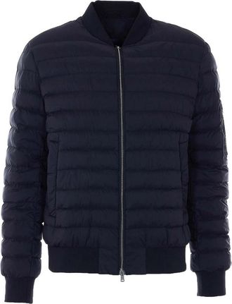Herno Black Down Jacket With Frontal Zip Closure