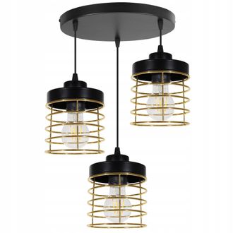 OEM L&aacute;mpara De Techo Colgante L&aacute;mpara De Ara&ntilde;a De Alambre Dorado Led