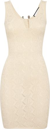 Philipp Plein Viscose Mini Dress Monogram