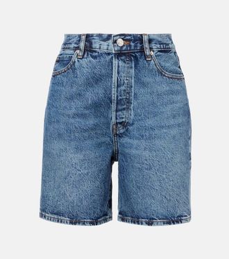 Frame Denim High-rise denim shorts